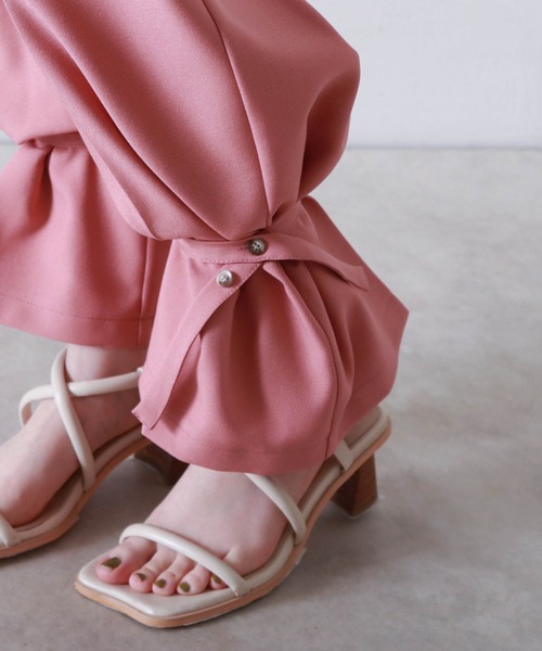 Cheek(チーク)の「【サイズ展開あり】2WAYヘムハイウェストパンツ(その他パンツ・レディース・ピンク/イエロー/グレイッシュベージュ・MEDIUM)」の17枚目の写真
