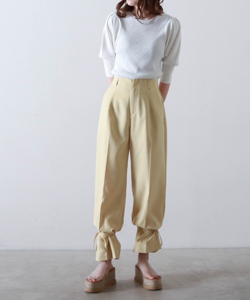 Cheek(チーク)の「【サイズ展開あり】2WAYヘムハイウェストパンツ(その他パンツ・レディース・ピンク/イエロー/グレイッシュベージュ・MEDIUM)」の20枚目の写真