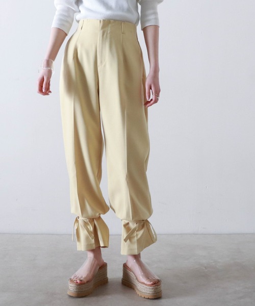 Cheek(チーク)の「【サイズ展開あり】2WAYヘムハイウェストパンツ(その他パンツ・レディース・ピンク/イエロー/グレイッシュベージュ・MEDIUM)」の21枚目の写真