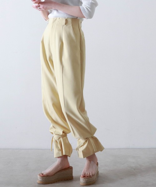 Cheek(チーク)の「【サイズ展開あり】2WAYヘムハイウェストパンツ(その他パンツ・レディース・ピンク/イエロー/グレイッシュベージュ・MEDIUM)」の22枚目の写真