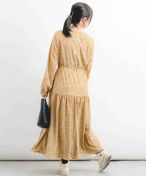 Wordtrobe(ワードトローブ)の「【wordtrobe】小花柄プリント ロングスリーブ ワンピース(ワンピース・レディース・ホワイト/ブラック/キャメル・FREE)」の21枚目の写真
