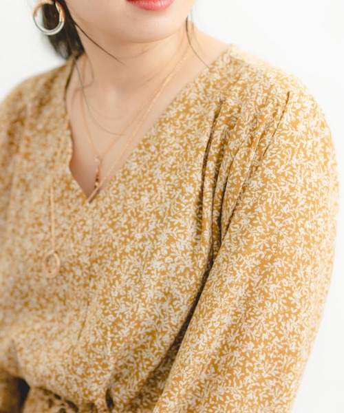 Wordtrobe(ワードトローブ)の「【wordtrobe】小花柄プリント ロングスリーブ ワンピース(ワンピース・レディース・ホワイト/ブラック/キャメル・FREE)」の22枚目の写真