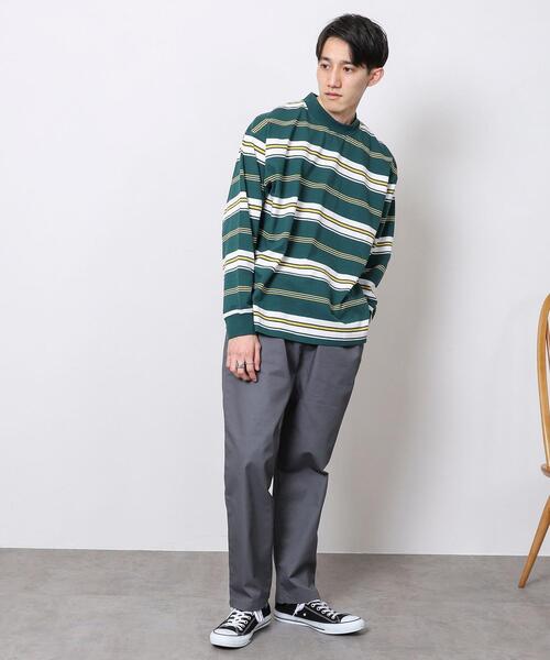 coen（コーエン）の「マルチワイドボーダーロングスリーブTシャツ（Tシャツ/カットソー・メンズ・ダークグリーン/ネイビー/ダークグレー・LARGE/SMALL/MEDIUM/X-LARGE）」の18枚目の写真