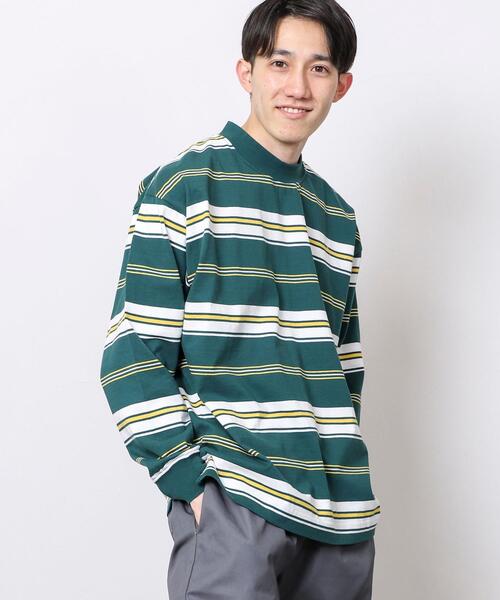 coen（コーエン）の「マルチワイドボーダーロングスリーブTシャツ（Tシャツ/カットソー・メンズ・ダークグリーン/ネイビー/ダークグレー・LARGE/SMALL/MEDIUM/X-LARGE）」の19枚目の写真