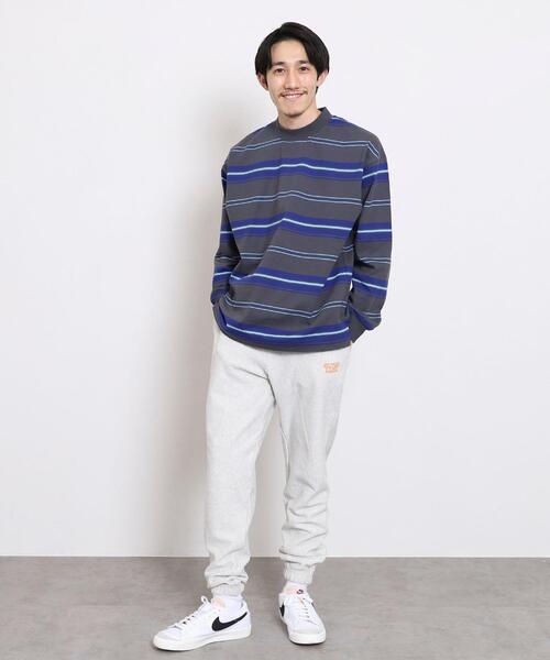 coen（コーエン）の「マルチワイドボーダーロングスリーブTシャツ（Tシャツ/カットソー・メンズ・ダークグリーン/ネイビー/ダークグレー・LARGE/SMALL/MEDIUM/X-LARGE）」の8枚目の写真