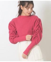 ボトルネックパワーショルダートップスカットソー