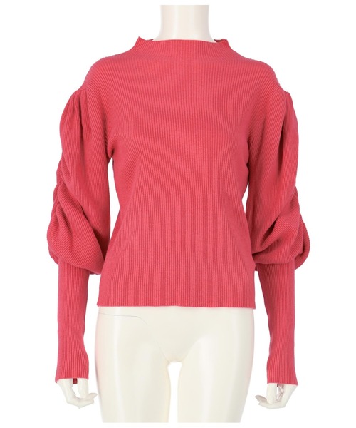 CHILLE（チル）の「ボトルネックパワーショルダートップスカットソー（ニット/セーター・レディース・オレンジ/アイボリー/ピンク・FREE）」の13枚目の写真