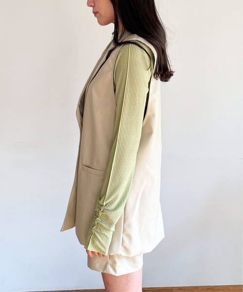 EPIMI E'PIMMY（エピミエピミー）の「〈Set upにも〉アソートジャケットベストジレ（ベスト・レディース・ブラック/ベージュ/アイボリー/ブラック系その他・MEDIUM）」の11枚目の写真