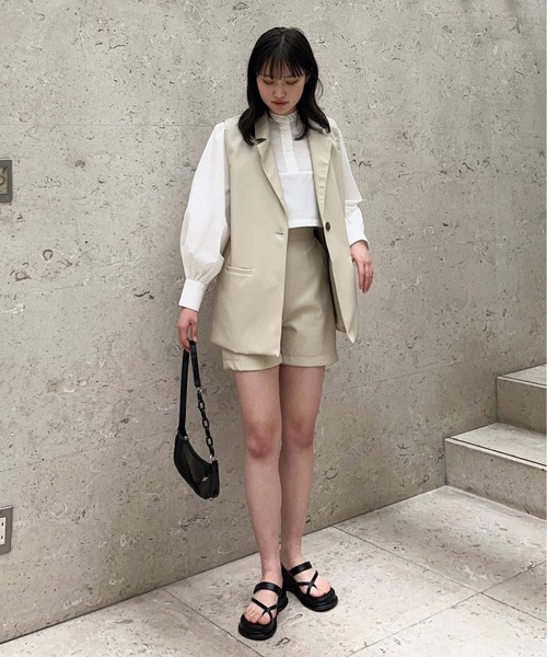 EPIMI E'PIMMY（エピミエピミー）の「〈Set upにも〉アソートジャケットベストジレ（ベスト・レディース・ブラック/ベージュ/アイボリー/ブラック系その他・MEDIUM）」の22枚目の写真