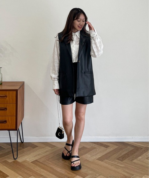 EPIMI E'PIMMY（エピミエピミー）の「〈Set upにも〉アソートジャケットベストジレ（ベスト・レディース・ブラック/ベージュ/アイボリー/ブラック系その他・MEDIUM）」の20枚目の写真