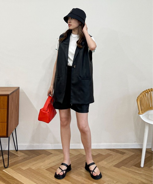 EPIMI E'PIMMY（エピミエピミー）の「〈Set upにも〉アソートジャケットベストジレ（ベスト・レディース・ブラック/ベージュ/アイボリー/ブラック系その他・MEDIUM）」の21枚目の写真