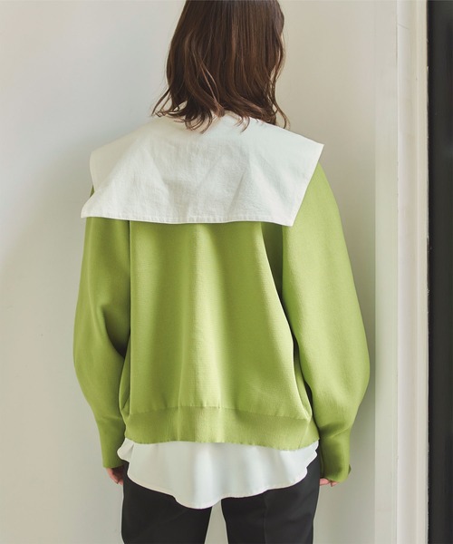 titivate（ティティベイト）の「ﾃﾞｻﾞｲﾝつけ襟付ﾌﾞﾗｳｽ（シャツ/ブラウス・レディース・オフホワイト/イエロー/ブラック・XS/S/M）」の7枚目の写真