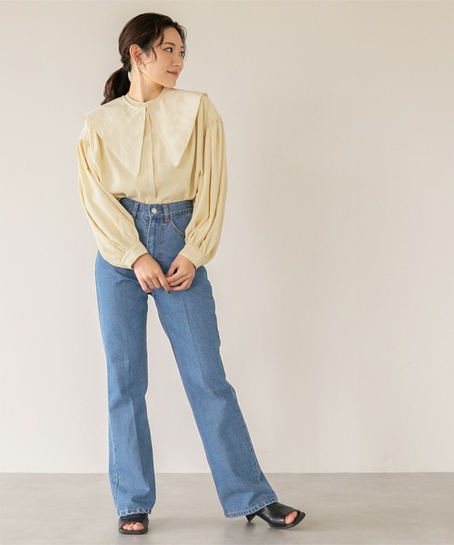 titivate（ティティベイト）の「ﾃﾞｻﾞｲﾝつけ襟付ﾌﾞﾗｳｽ（シャツ/ブラウス・レディース・オフホワイト/イエロー/ブラック・XS/S/M）」の14枚目の写真