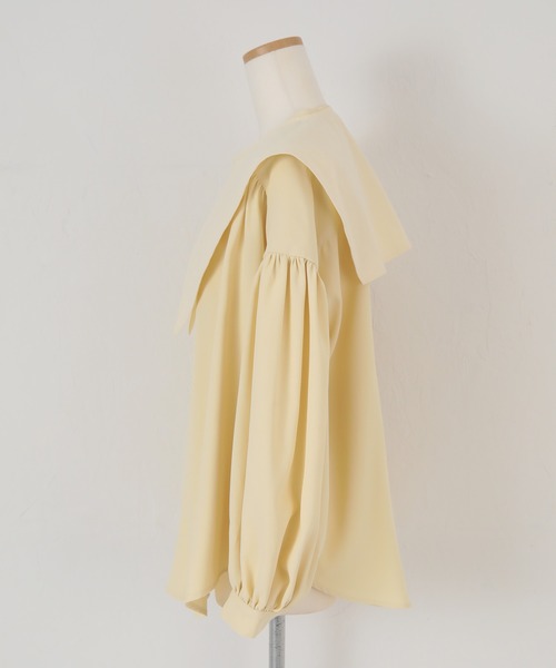 titivate（ティティベイト）の「ﾃﾞｻﾞｲﾝつけ襟付ﾌﾞﾗｳｽ（シャツ/ブラウス・レディース・オフホワイト/イエロー/ブラック・XS/S/M）」の5枚目の写真