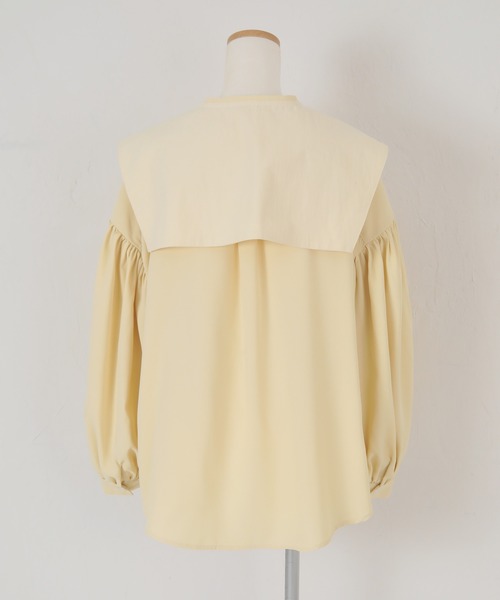 titivate（ティティベイト）の「ﾃﾞｻﾞｲﾝつけ襟付ﾌﾞﾗｳｽ（シャツ/ブラウス・レディース・オフホワイト/イエロー/ブラック・XS/S/M）」の8枚目の写真