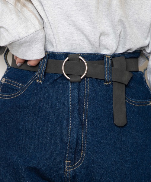 WEGO（ウィゴー）の「WEGO/リングバックルフリーベルト（ベルト・レディース・ホワイト/ブラック/ブラウン・FREE）」の11枚目の写真