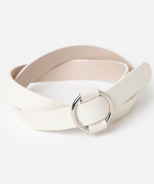 WEGO（ウィゴー）の「WEGO/リングバックルフリーベルト（ベルト・レディース・ホワイト/ブラック/ブラウン・FREE）」の8枚目の写真