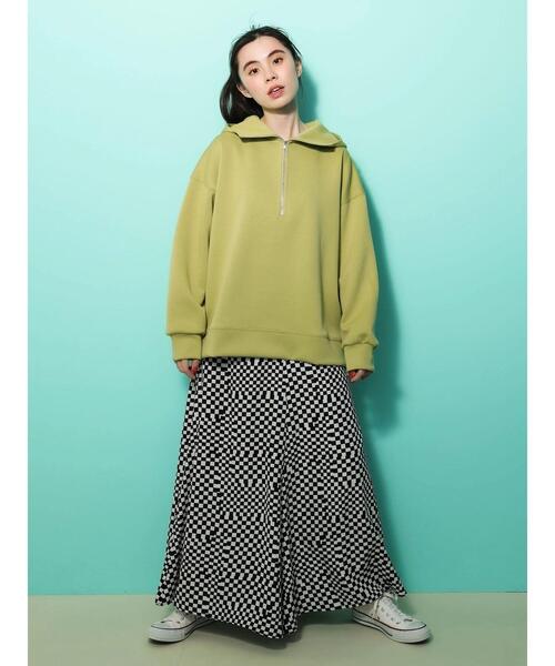 ELENCARE DUE（エレンカーレデュエ）の「・ELENCARE DUE ハーフZIPパーカー＊（パーカー・レディース・イエロー/グリーン/ブラック/オフホワイト・FREE）」の17枚目の写真