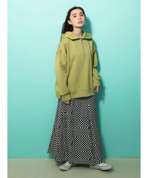 ELENCARE DUE（エレンカーレデュエ）の「・ELENCARE DUE ハーフZIPパーカー＊（パーカー・レディース・イエロー/グリーン/ブラック/オフホワイト・FREE）」の18枚目の写真