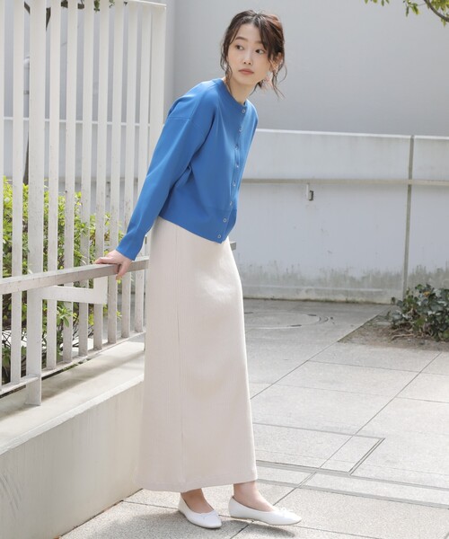 THE SHOP TK （ザ ショップ ティーケー ）の「◆【STORY７月号掲載】スナップボタンカラーカーディガン（カーディガン/ボレロ・レディース・ブラック/オレンジ/ブルー/ホワイト系・12/13）」の9枚目の写真