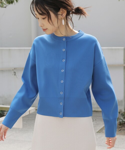 THE SHOP TK （ザ ショップ ティーケー ）の「◆【STORY７月号掲載】スナップボタンカラーカーディガン（カーディガン/ボレロ・レディース・ブラック/オレンジ/ブルー/ホワイト系・12/13）」の22枚目の写真