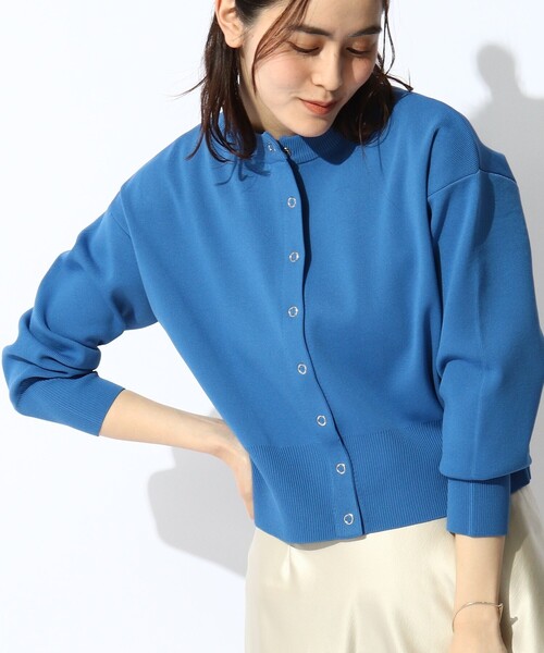 THE SHOP TK （ザ ショップ ティーケー ）の「◆【STORY７月号掲載】スナップボタンカラーカーディガン（カーディガン/ボレロ・レディース・ブラック/オレンジ/ブルー/ホワイト系・12/13）」の7枚目の写真