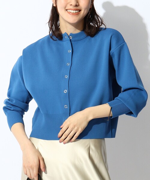 THE SHOP TK （ザ ショップ ティーケー ）の「◆【STORY７月号掲載】スナップボタンカラーカーディガン（カーディガン/ボレロ・レディース・ブラック/オレンジ/ブルー/ホワイト系・12/13）」の8枚目の写真