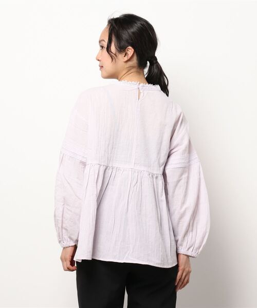 Samansa Mos2（サマンサ モスモス）の「レースブラウス（シャツ/ブラウス・レディース・ブラック/オフホワイト/ラベンダー・ﾌﾘ-）」の5枚目の写真