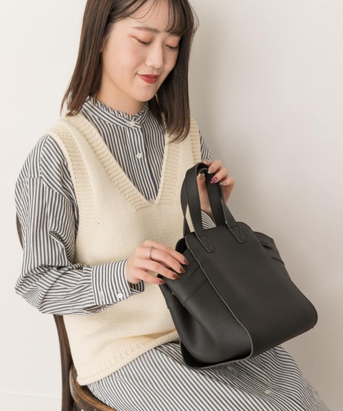 RODE SKO（ロデスコ）の「ミドルコロンバッグ（トートバッグ・レディース・ブラック/ダークブラウン/ホワイト系その他・ONE）」の6枚目の写真