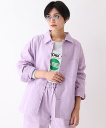 OPAQUE.CLIP | オーガニックコットンヘリンボーン カバーオール【UNISEX】(ブルゾン)