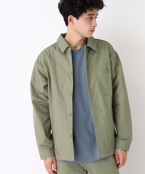 OPAQUE.CLIP（オペークドットクリップ）の「◆オーガニックコットンヘリンボーン カバーオール【UNISEX】（ブルゾン・レディース・オフホワイト/カーキ/ライトパープル・40/38/42）」の14枚目の写真