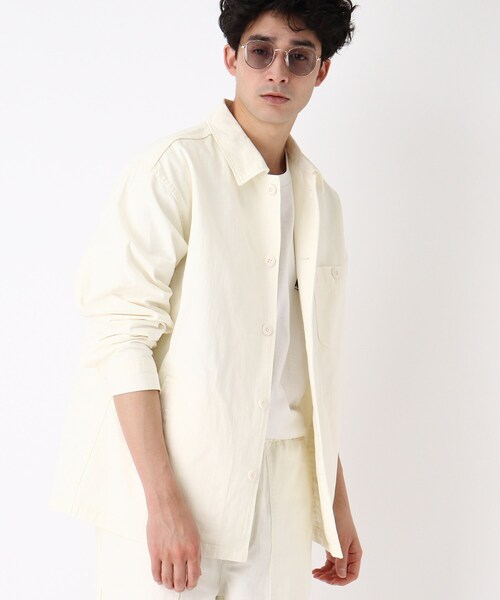 OPAQUE.CLIP（オペークドットクリップ）の「◆オーガニックコットンヘリンボーン カバーオール【UNISEX】（ブルゾン・レディース・オフホワイト/カーキ/ライトパープル・40/38/42）」の15枚目の写真