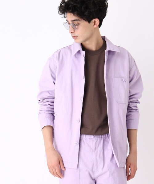 OPAQUE.CLIP（オペークドットクリップ）の「◆オーガニックコットンヘリンボーン カバーオール【UNISEX】（ブルゾン・レディース・オフホワイト/カーキ/ライトパープル・40/38/42）」の16枚目の写真