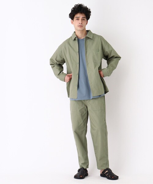 OPAQUE.CLIP（オペークドットクリップ）の「◆オーガニックコットンヘリンボーン カバーオール【UNISEX】（ブルゾン・レディース・オフホワイト/カーキ/ライトパープル・40/38/42）」の17枚目の写真