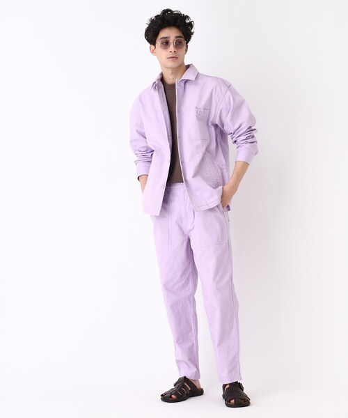 OPAQUE.CLIP（オペークドットクリップ）の「◆オーガニックコットンヘリンボーン カバーオール【UNISEX】（ブルゾン・レディース・オフホワイト/カーキ/ライトパープル・40/38/42）」の19枚目の写真