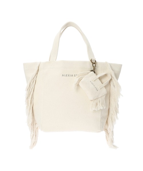 ALEXIA STAM（アリシアスタン）の「Side Fringe Medium Tote Bag with Pouch/ サイドフリンジミディアムトートバッグ（トートバッグ・レディース・アイボリー・FREE）」の4枚目の写真