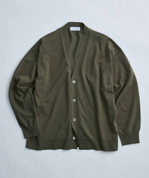 ADAM ET ROPE'（アダムエロペ）の「ハイツイストコットンカーディガン（カーディガン/ボレロ・メンズ・オリーブ/ブルー系その他4/ピンク系その他2・L/M）」の2枚目の写真