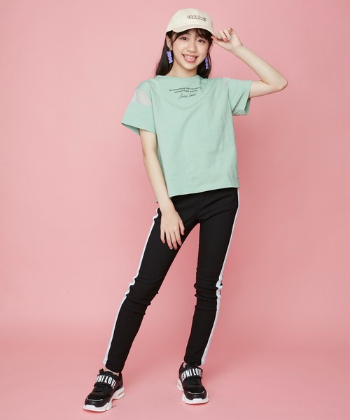 JENNI love（ジェニィラブ）の「サイドラインロゴブラックレギパン（その他パンツ・キッズ・ブラック/ミント/ラベンダー・130cm/140cm/150cm/160cm）」の8枚目の写真