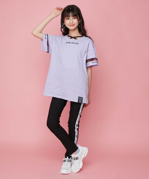 JENNI love（ジェニィラブ）の「サイドラインロゴブラックレギパン（その他パンツ・キッズ・ブラック/ミント/ラベンダー・130cm/140cm/150cm/160cm）」の6枚目の写真