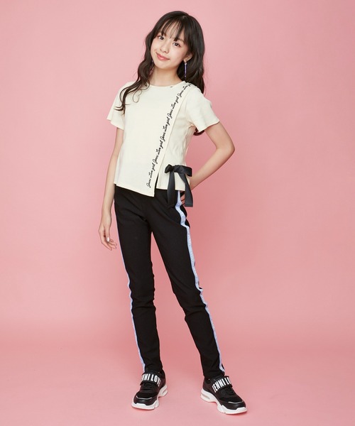 JENNI love（ジェニィラブ）の「サイドラインロゴブラックレギパン（その他パンツ・キッズ・ブラック/ミント/ラベンダー・130cm/140cm/150cm/160cm）」の12枚目の写真