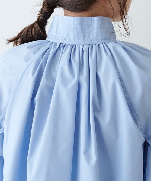 PUAL CE CIN（ピュアルセシン）の「【Du noir】スタンドカラーブラウス（シャツ/ブラウス・レディース・ブラック/オフホワイト/サックスブルー・FREE）」の13枚目の写真