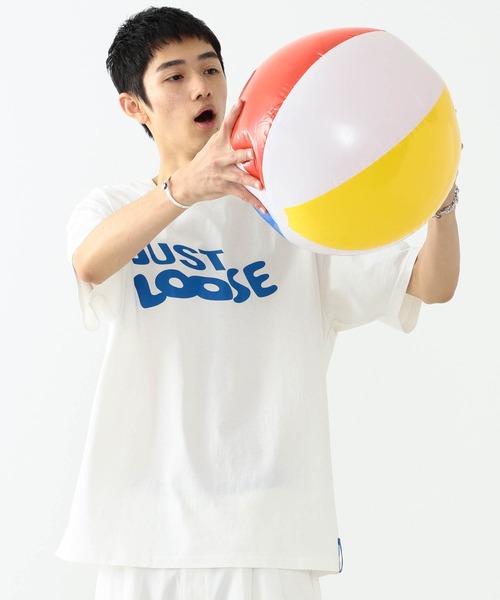 YUYA × BeAMS DOT（ユウヤバイビームスドット）の「YUYA × BeAMS DOT / “JUST LOOSE ”ロゴ Tシャツ（Tシャツ/カットソー・メンズ・ネイビー/ホワイト・MEDIUM/LARGE）」の16枚目の写真