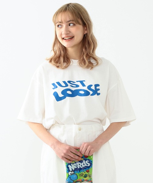 YUYA × BeAMS DOT（ユウヤバイビームスドット）の「YUYA × BeAMS DOT / “JUST LOOSE ”ロゴ Tシャツ（Tシャツ/カットソー・メンズ・ネイビー/ホワイト・MEDIUM/LARGE）」の11枚目の写真