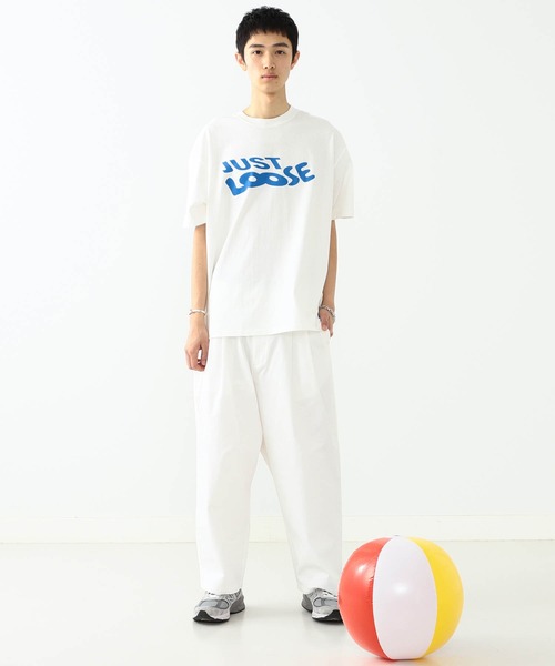 YUYA × BeAMS DOT（ユウヤバイビームスドット）の「YUYA × BeAMS DOT / “JUST LOOSE ”ロゴ Tシャツ（Tシャツ/カットソー・メンズ・ネイビー/ホワイト・MEDIUM/LARGE）」の12枚目の写真