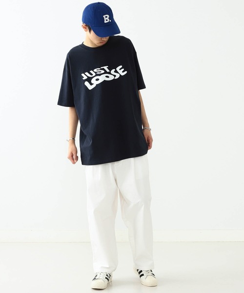 YUYA × BeAMS DOT（ユウヤバイビームスドット）の「YUYA × BeAMS DOT / “JUST LOOSE ”ロゴ Tシャツ（Tシャツ/カットソー・メンズ・ネイビー/ホワイト・MEDIUM/LARGE）」の18枚目の写真