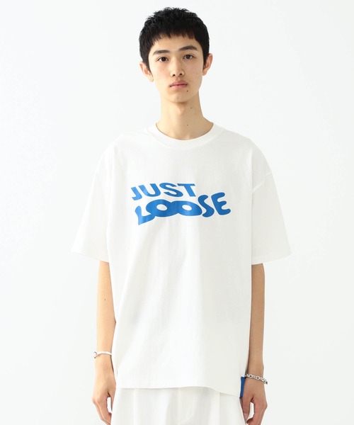 YUYA × BeAMS DOT（ユウヤバイビームスドット）の「YUYA × BeAMS DOT / “JUST LOOSE ”ロゴ Tシャツ（Tシャツ/カットソー・メンズ・ネイビー/ホワイト・MEDIUM/LARGE）」の14枚目の写真