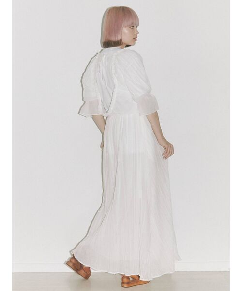 merry jenny(メリージェニー)の「シアーガーゼモアギャザードレス(ワンピース・レディース・チャコールグレー/オフホワイト/ピンク・FREE)」の13枚目の写真