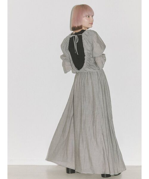 merry jenny(メリージェニー)の「シアーガーゼモアギャザードレス(ワンピース・レディース・チャコールグレー/オフホワイト/ピンク・FREE)」の22枚目の写真