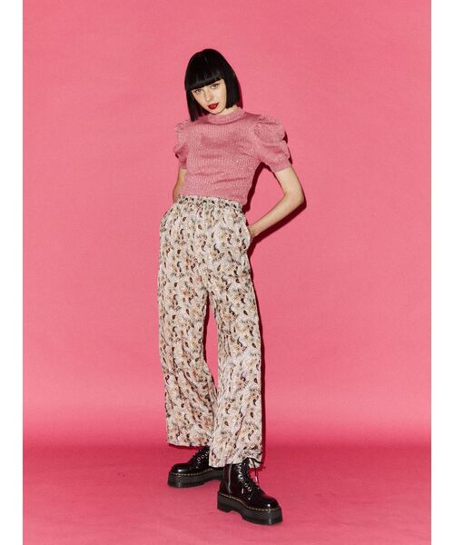 jouetie(ジュエティ)の「パワショルリブニット【サマーニット】(ニット/セーター・レディース・ライトブルー/ブラック/パープル/ピンク/グリーン/その他1・MEDIUM)」の9枚目の写真