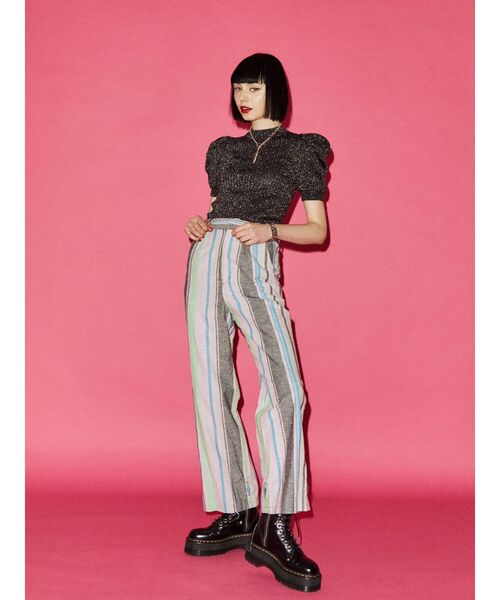 jouetie(ジュエティ)の「パワショルリブニット【サマーニット】(ニット/セーター・レディース・ライトブルー/ブラック/パープル/ピンク/グリーン/その他1・MEDIUM)」の15枚目の写真